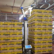 Cobot in factory with lifter
